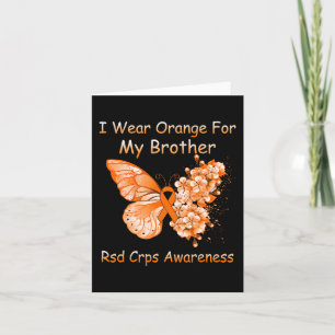 Schmetterling Ich trage Orange für meinen Bruder R Karte