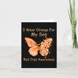 Schmetterling Ich trage Orange für meinen Sohn RSD Karte