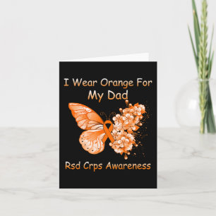 Schmetterling Ich trage Orange für meinen Vater RS Karte