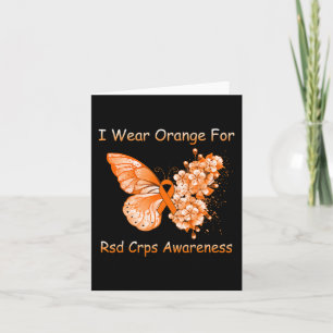 Schmetterling Ich trage Orange für RSD CRPS Sensib Karte