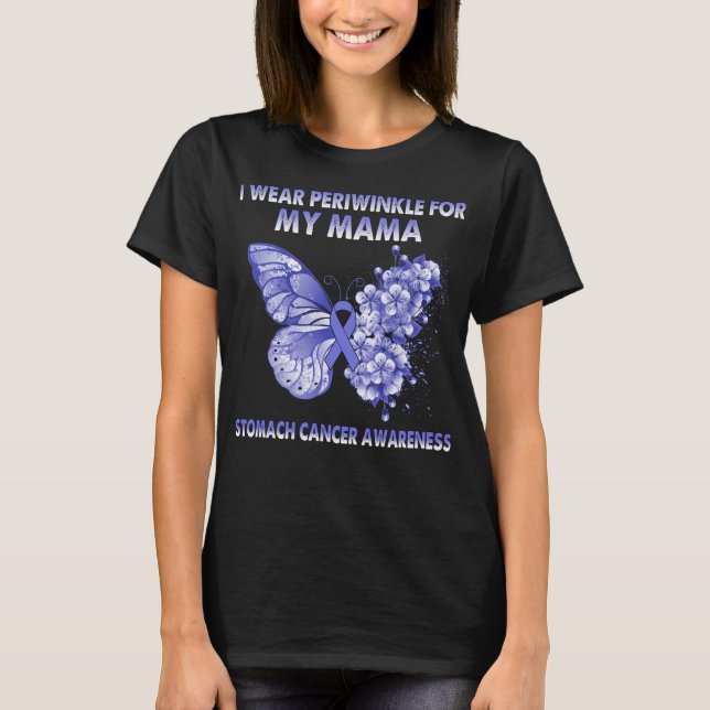 Schmetterling Ich trage Periwinkle für meine Mama  T-Shirt (Vorderseite)