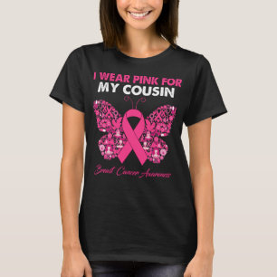 Schmetterling Ich trage Rosa für meinen Cousin Bru T-Shirt