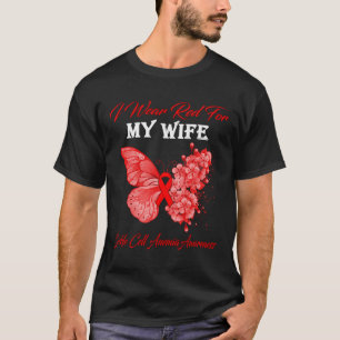 Schmetterling Ich trage Rot für meine Ehefrau Sich T-Shirt