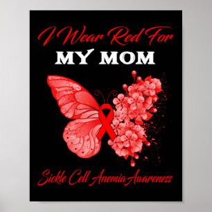Schmetterling Ich trage Rot für meine Mama Sichelz Poster