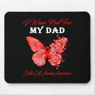 Schmetterling Ich trage Rot für meinen Vater Siche Mousepad