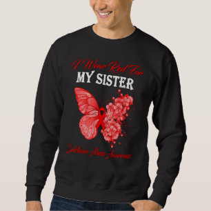 Schmetterling ich trage Rot wegen meines Schwanzst Sweatshirt