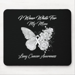 Schmetterling ich trage Weiß für meine Mama Lungen Mousepad