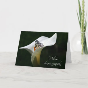 Schmetterling im Calla Lily Beileid Karte