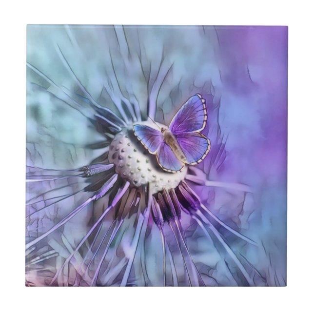 Schmetterling im Frühling Fliese (Vorderseite)