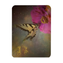 Schmetterling im Garten Danke Magnet