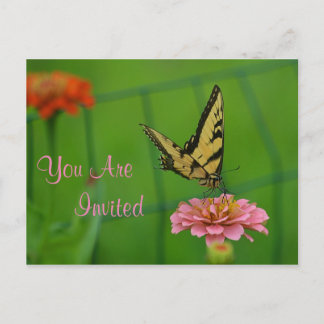 Schmetterling im Garten Einladung