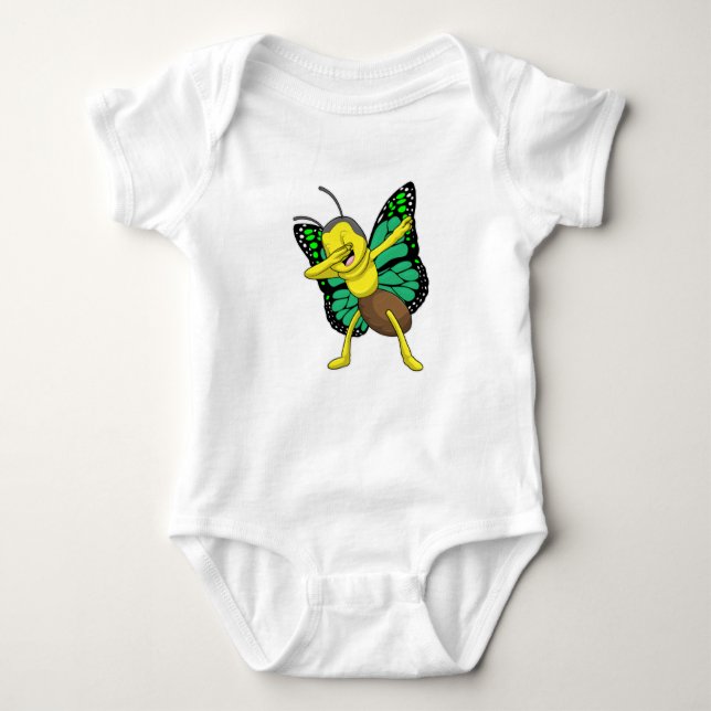 Schmetterling im Hip Hop-Dance-Labor Baby Strampler (Vorderseite)