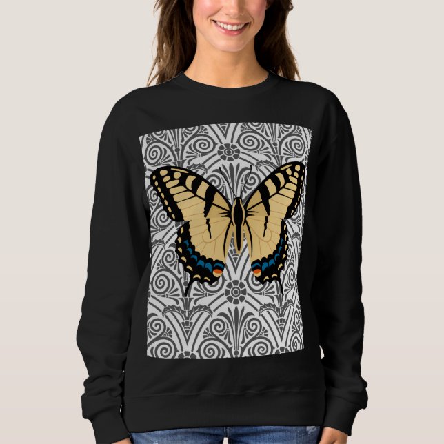 Schmetterling im Mittelpunkt Sweatshirt (Vorderseite)