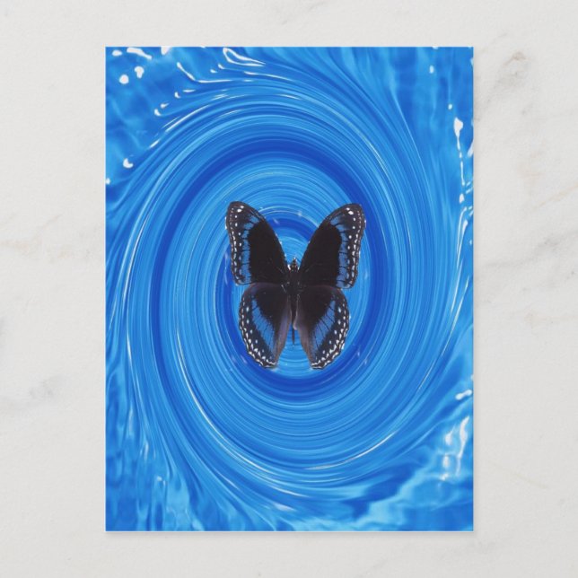 Schmetterling im Whirlpool, Postkarte (Vorderseite)