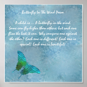 Schmetterling im Wind Poster