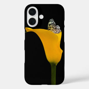 Schmetterling in Calla-Lilie iPhone 16 Hülle