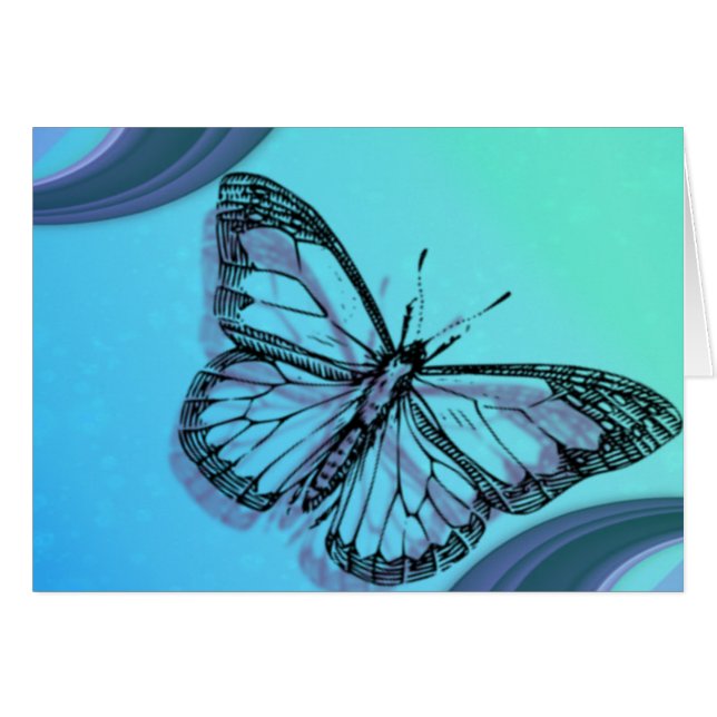 Schmetterling in den Blues (Vorderseite (Horizontal))
