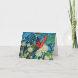 Schmetterling in den Blumen Karte