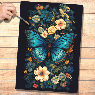 Schmetterling in Florals 2 Deko-Papier Seidenpapier