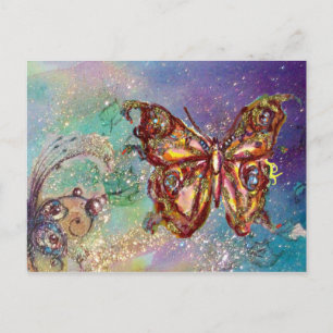 SCHMETTERLING IN GOLDEN FUNKEN POSTKARTE