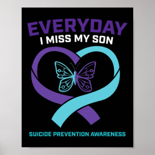 Schmetterling in Love Memory Son Suizidprävention Poster