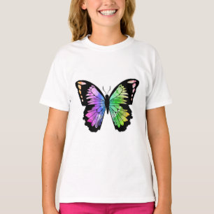 Schmetterling in Regenbogenfarben T-Shirt