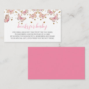 Schmetterling in Rosa & Gold   Bücher für Baby-Ein Begleitkarte