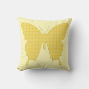 Schmetterling in Sternexplosion - goldgelb Kissen