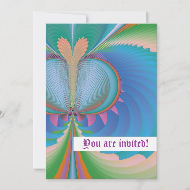 Schmetterling Individuelle Einladung (Vorderseite)
