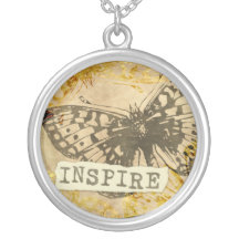 Schmetterling inspirieren die runde Halskette