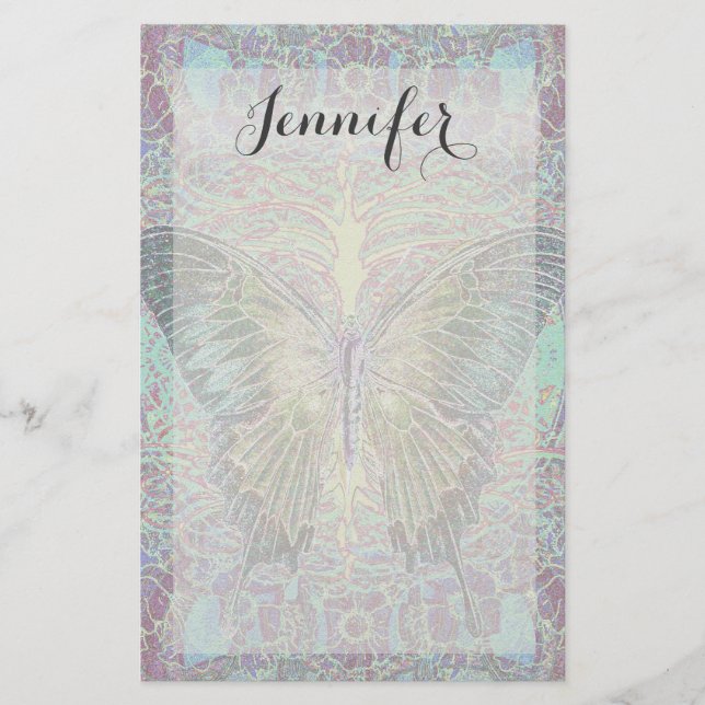 Schmetterling int der Garten Briefpapier (Vorderseite)