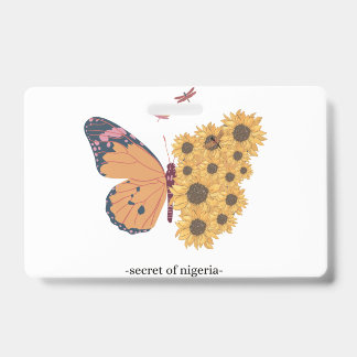 Schmetterling ist auf Sonnenblume Ausweis