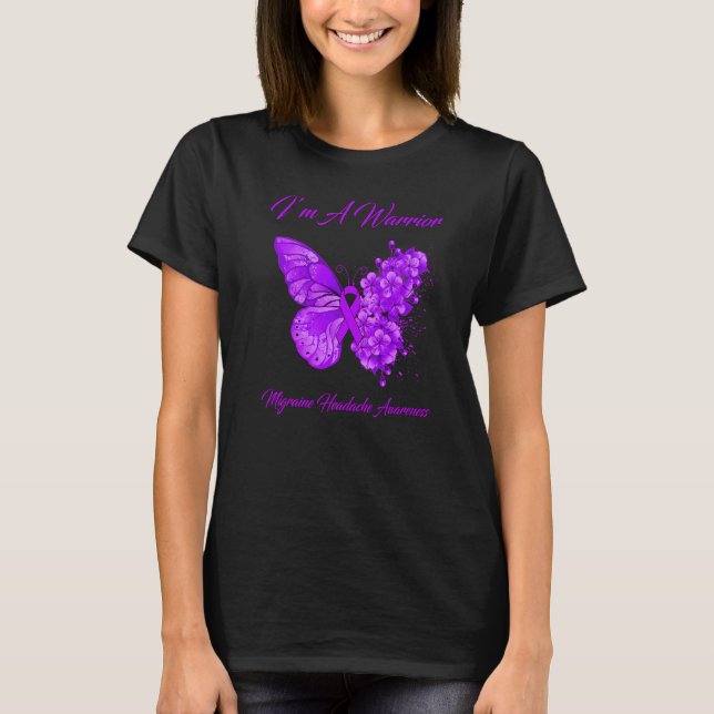 Schmetterling Iu2019m Migräne Kopfschmerzen Krieg T-Shirt (Vorderseite)