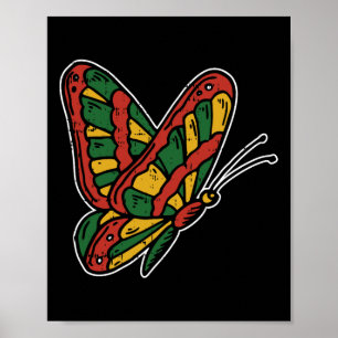 Schmetterling Juneteenth Blm Schwarze Geschichte A Poster