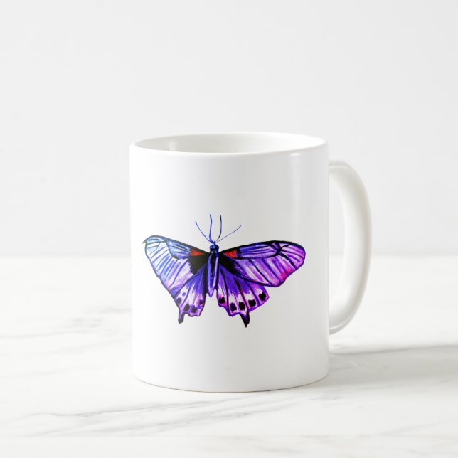 Schmetterling Kaffeetasse (VorderseiteRechts)