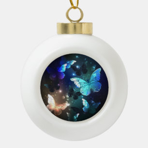 Schmetterling Keramik Kugel-Ornament