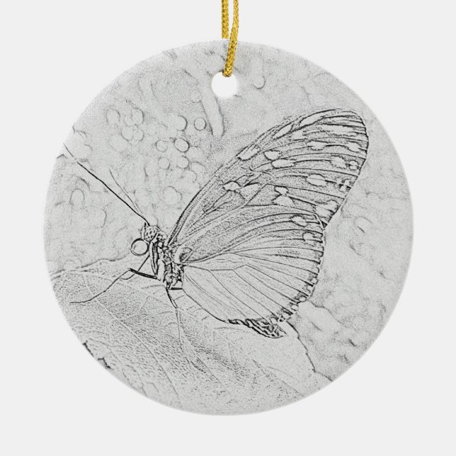 Schmetterling Keramik Ornament (Vorne)