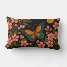 Schmetterling Kirschblüten Mond Lendenkissen