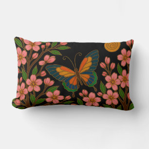 Schmetterling Kirschblüten Mond Lendenkissen