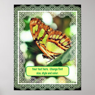 Schmetterling kreiert Ihren eigenen Text Personali Poster