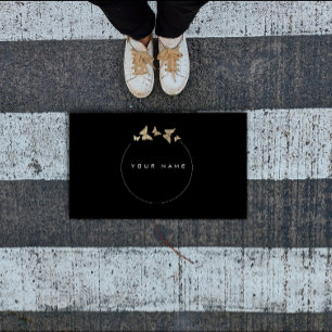 Schmetterling kreist das goldene minimale visitenkarte