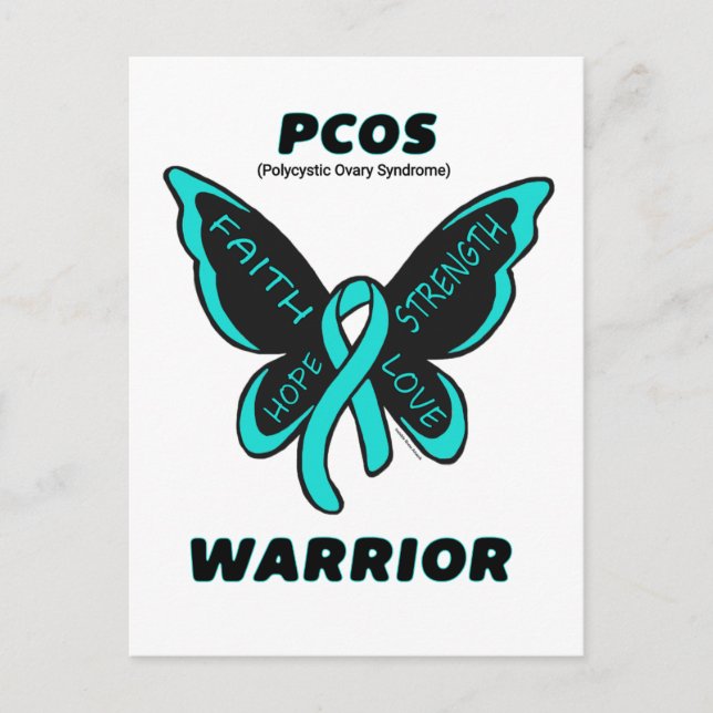 Schmetterling/Krieger...PCOS Postkarte (Vorderseite)
