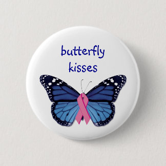 Schmetterling küsst Knopf Button