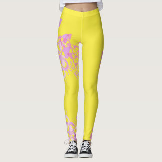 Schmetterling: Leggings gelb