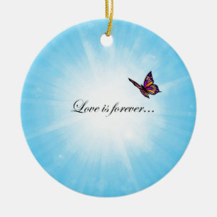 Schmetterling "LIEBE ist Forever " Keramikornament