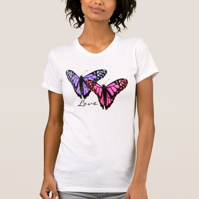 Schmetterling-Liebe-T - Shirt (Vorderseite)