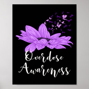 Schmetterling Lila Band Sonnenblume Überdosis-Bewu Poster