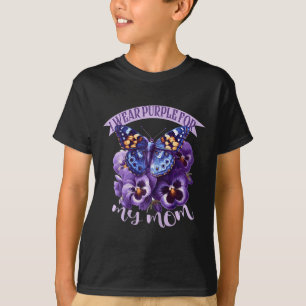 Schmetterling Lila Floral Stiefmütterchen Tees Dem