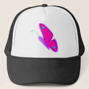 Schmetterling Lila rosa Niedlicher Cartoon Truckerkappe