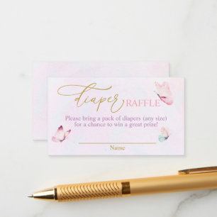 Schmetterling-Lila-rosa-Windeln Begleitkarte